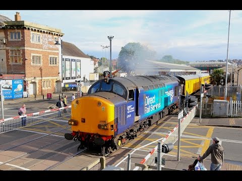 37609 top & tailed with 37603 depart Paignton    10/05/16