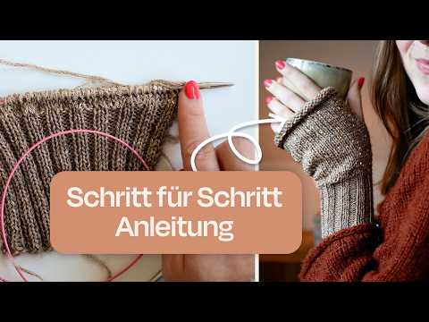 Einfache Handstulpen Strickanleitung 🧶 Für jede Größe anpassbar