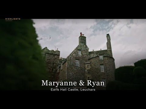 A still from a wedding film at Earls Hall Castle