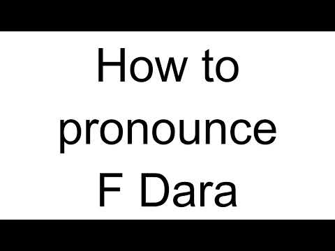 How to Pronounce F Dara (Arabic)
