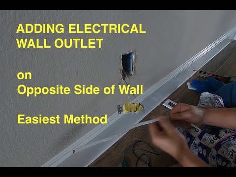 Adding Electrical Wall Outlet on Opposite Side of Wall - Easiest Method