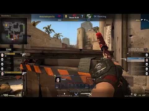 SK TACO 1v2 Clutch vs Mousesports Mirage @ ELEAGUE MAJOR 2018 BOSTON