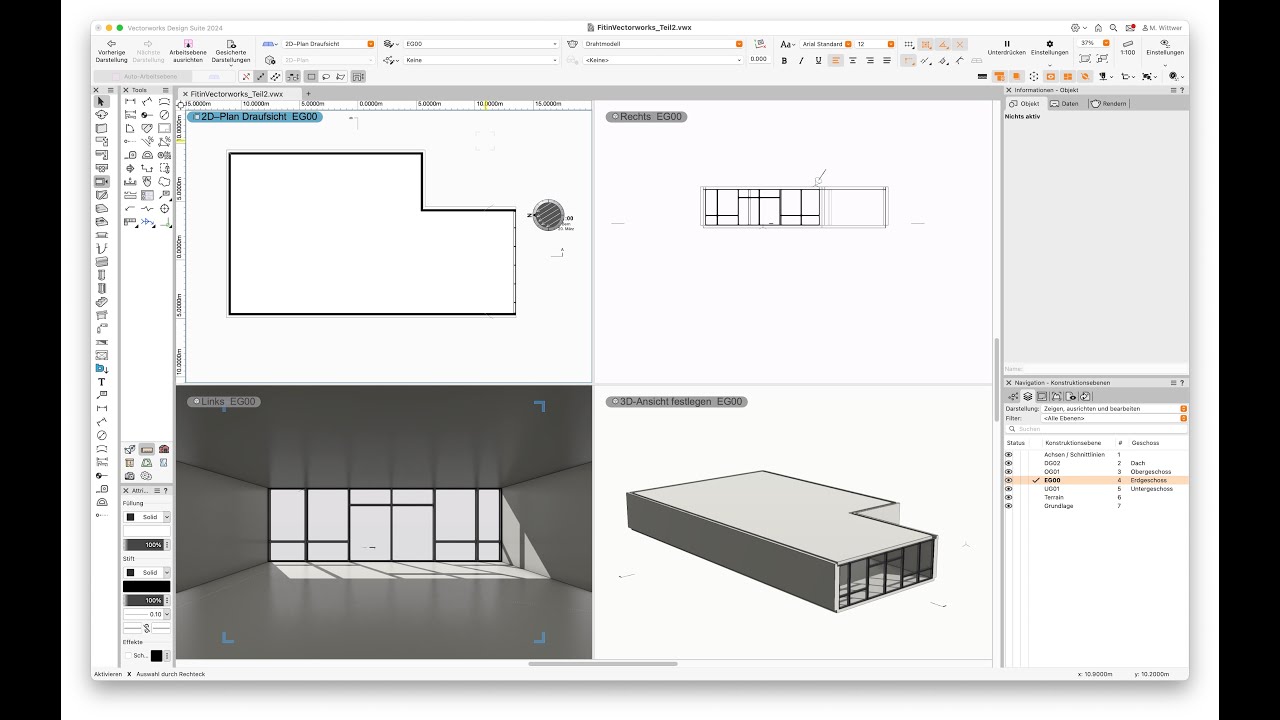Fit in Vectorworks Teil 2 – BIM & Bauteile, Teil 1