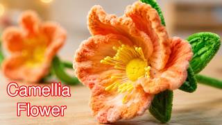DIY Camellia Flower 🌺 | Easy Handmade Felt Flower Tutorial