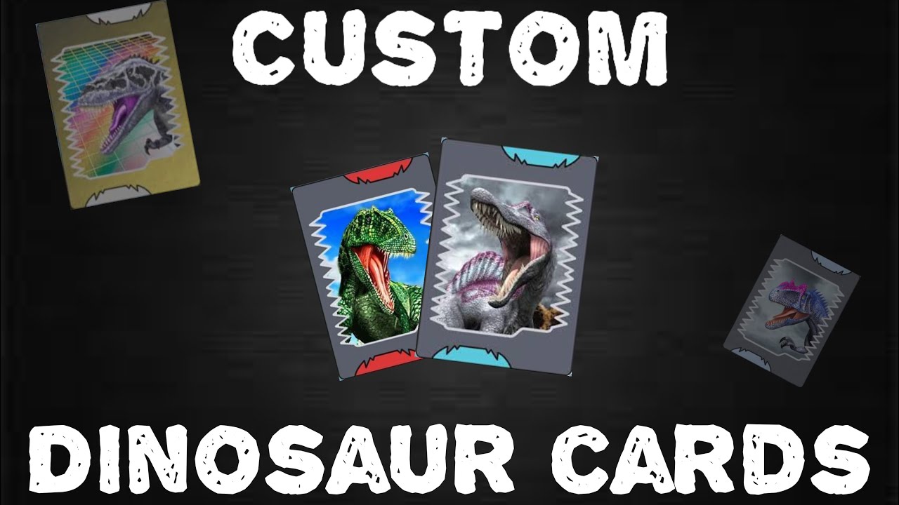Tutorial on custom dinosaur cards!