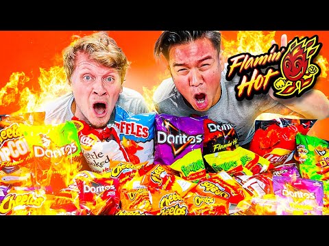 EATING ALL FLAMING HOT CHIPS WITH JIEDEL!