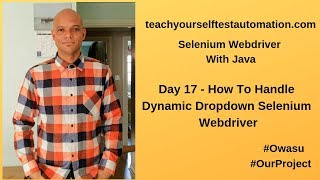 How To Handle Dynamic Dropdown In Selenium Webdriver