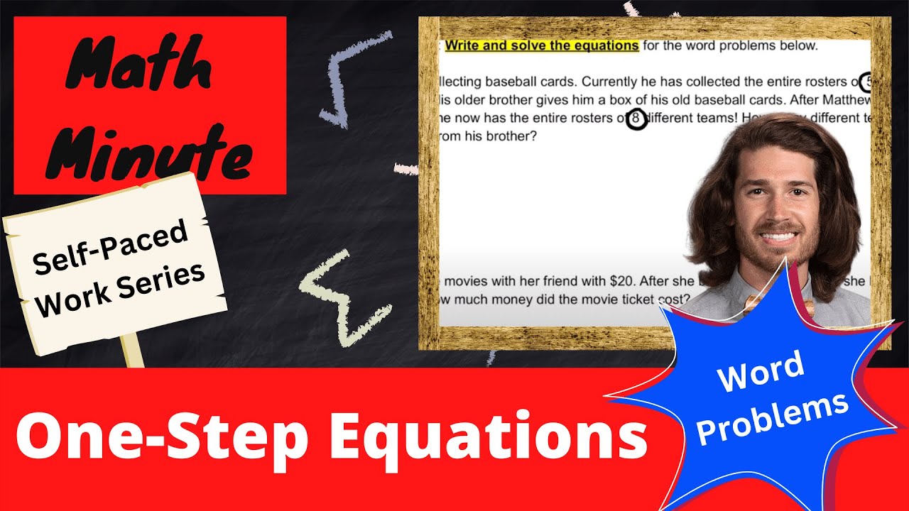 Solving One-Step Equation Word Problems (with worksheet)