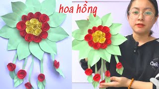 Trang trí góc học tập với bông hồng - Decorate the study corner with roses - HoaDuongDIY