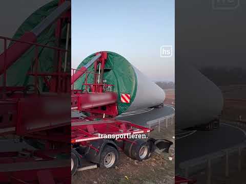 Schwertransporter festgefahren #münchhausen #windrad