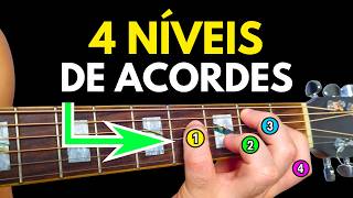 4 NÍVEIS de acordes LINDOS no violão (A E F#m D)