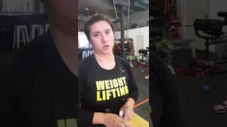 Ali Ludwig 275# clean and jerk attempt. Crossfit Liftoff 2016