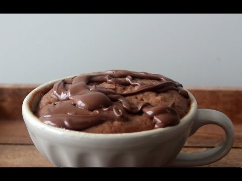 How To Make Nutella And Peanut Butter Mug Cake - By One Kitchen Episode 420