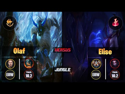 Broxah OLAF (Jungle) [Conqueror] VS ELISE - Challenger EUW Patch 10.2