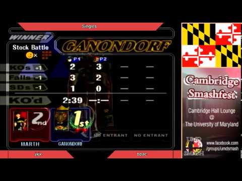 UMD Smashfest 2/7/14 - Jxjx vs bpac Losers R2