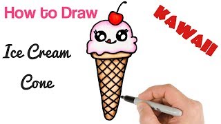 How To Draw A Ice Cream Cone Step By Step