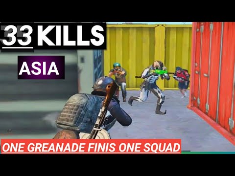 #pubgmobile#asia#pubgindia one grenade one squad finis_(ROZOK)TOTTLE 33 KILLS IN ASIA