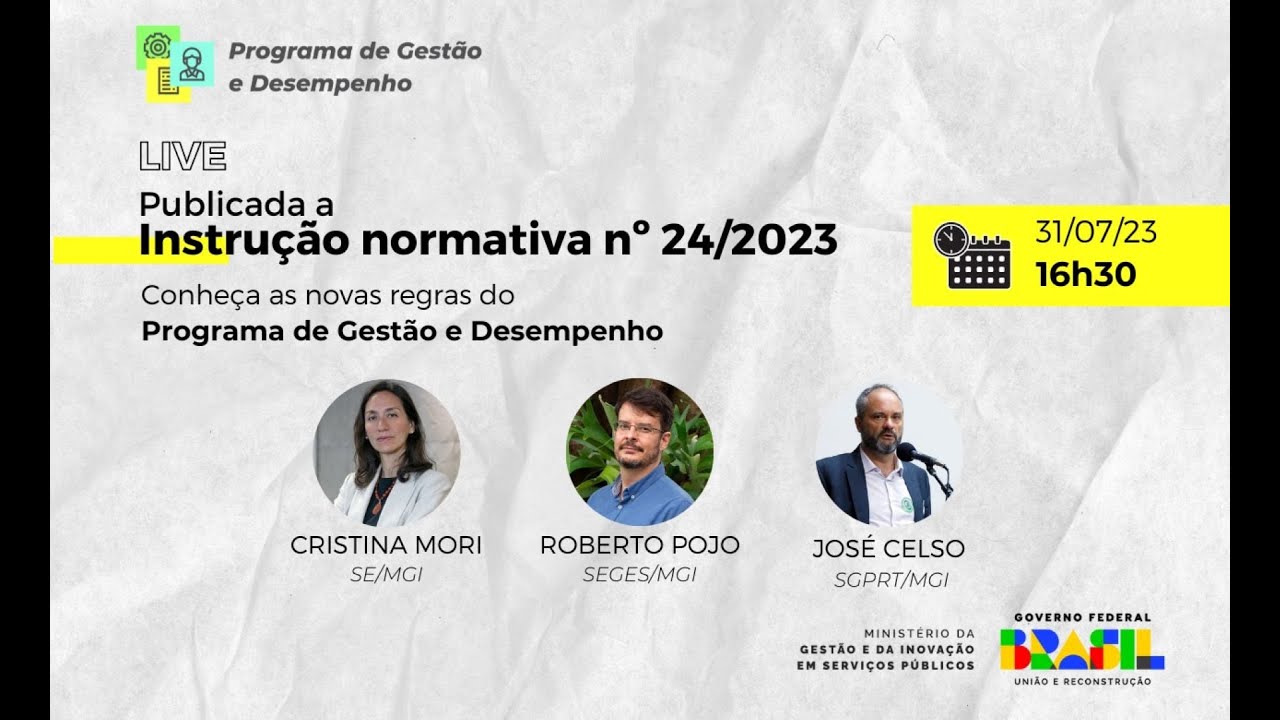Nova Instrução Normativa do Programa de Gestão e Desempenho (PGD)
