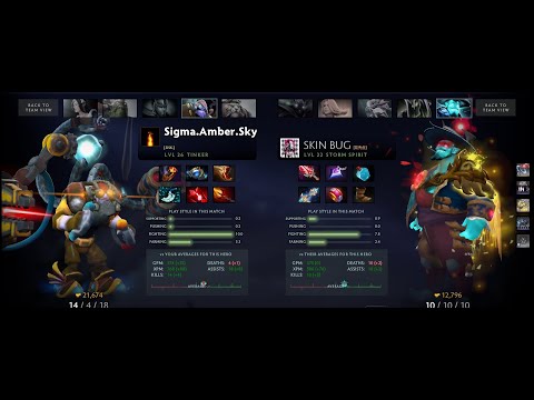 Hard Game Tinker vs Storm Spirit. Early Mid Battle I 14-4-18