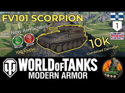 FV101 SCORPION II The new Armadillo? II 10k Combined DMG!  II World of Tanks Modern Armour II WoTC