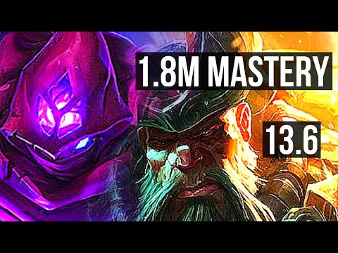 MALZAHAR vs GANGPLANK (TOP) | 1/0/5, 1.8M mastery, 400+ games | KR Diamond | 13.6