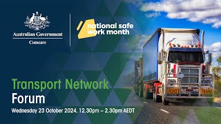 Transport Network Forum - 30 October 2024