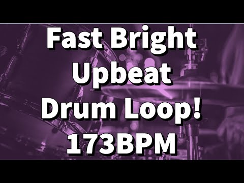 20 MINUTES Fast Bright Upbeat Drum Loop | 173 BPM Click Track | Metronome for Practice