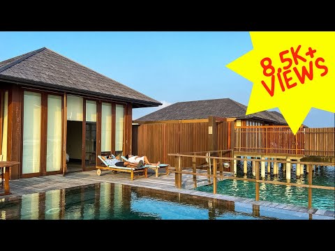 Paradise Island Resort | Over Water Jacuzzi Pool Villa Tour | Maldives | Clueless Navigators | 4K