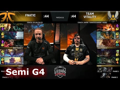Vitality vs Fnatic | Game 4 Semi Final S8 EU LCS Spring 2018 | VIT vs FNC G4