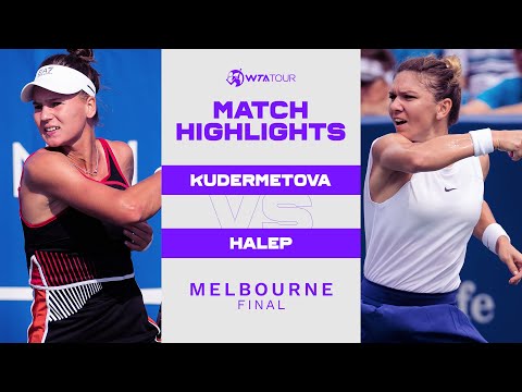 Теннис Veronika Kudermetova vs. Simona Halep | 2022 Melbourne Final | WTA Match Highlights