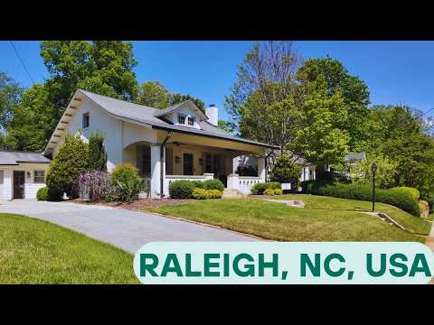 4K Walk in LUSH Neighborhood | Raleigh North Carolina USA | Relaxing Sounds #walking #neighborhood