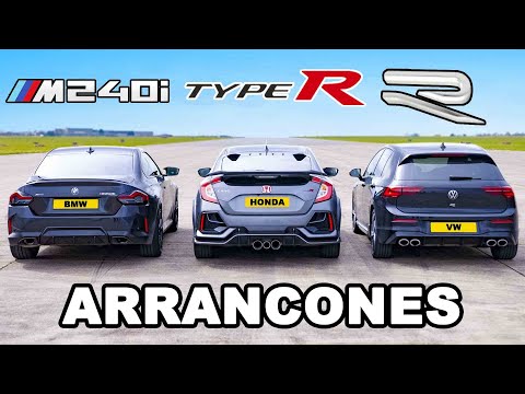 BMW M240i vs VW Golf R vs Civic Type R: ARRANCONES