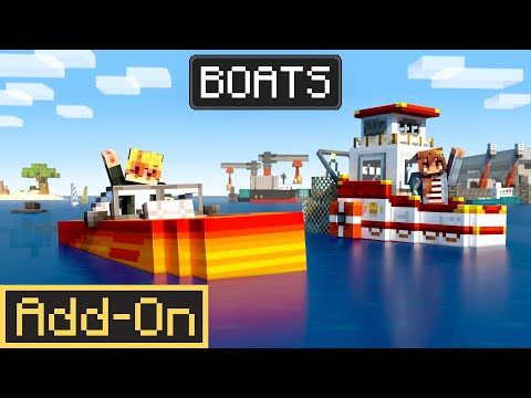 The BEST BOATS ADDON Ever Created for Minecraft Bedrock Edition in-depth review