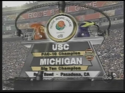 2004 Rose Bowl Michigan vs USC; National Championship; (2003 Season)