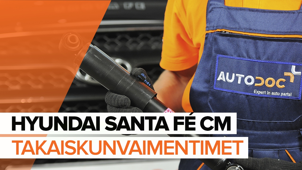 Kuinka vaihtaa iskunvaimentimet taakse Hyundai Santa Fe CM-autoon – vaihto-ohje