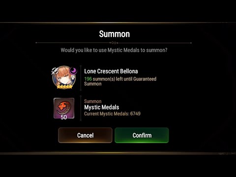 Epic seven | Lone crescent Bellona Mystics summons I hate this game