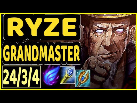 NOMANZ (RYZE) - 24/3/4 KDA MID GAMEPLAY - EUW Ranked GRANDMASTER