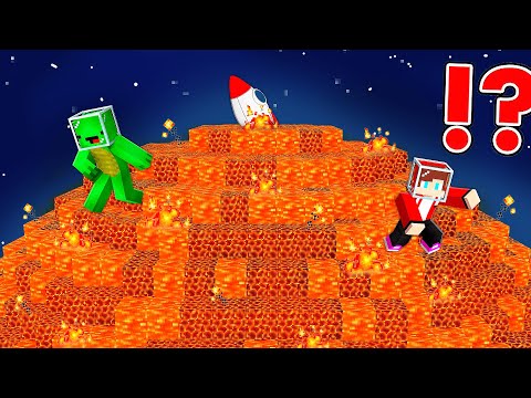 Lava Planet Escape with Mikey and JJ in Minecraft