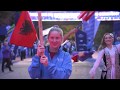 TCS NYC Marathon Runners Parade Across Finish Line At Opening Ceremony