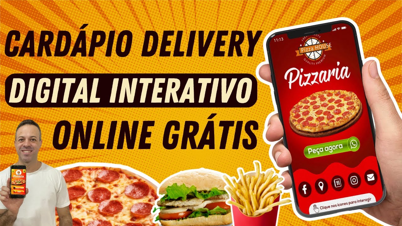 COMO FAZER CARDÁPIO DIGITAL INTERATIVO ONLINE GRÁTIS - Para Whatsapp - Delivery I PIZZARIA DELIVERY