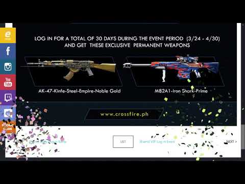 CrossFire: AK47-Knife Steel Empire noble gold & Barrett M82A1-Iron Shark prime