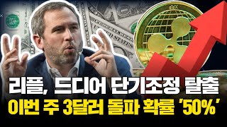   KR  탐색 건너뛰기 서울경제tv      만들기  1  아바타 이미지  리플, 드디어 단기조정 탈출…이번 주 3달러 돌파 확률 '50%'