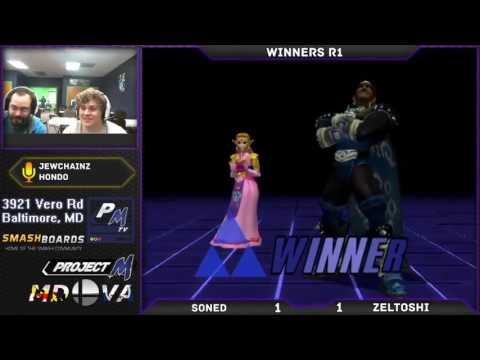 Project M at Xanadu 12/12/16 Winners Bracket - SonED (Falco, Ganon, C. Falcon) vs Zeltoshi (Zelda)