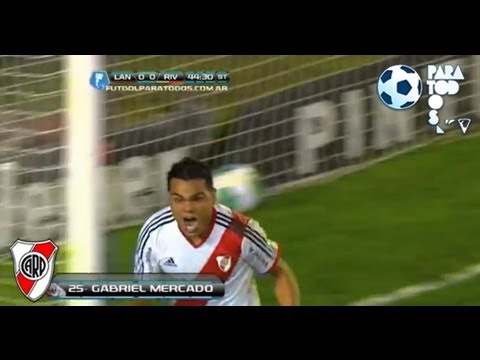 Gol de Mercado. Lanús 0 - River 1. Fecha 9. Torneo Inicial 2013. Fútbol Para Todos