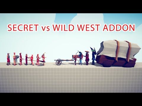 SECRETS Team vs WILD WEST ADDON Team - Totally Accurate Battle Simulator TABS