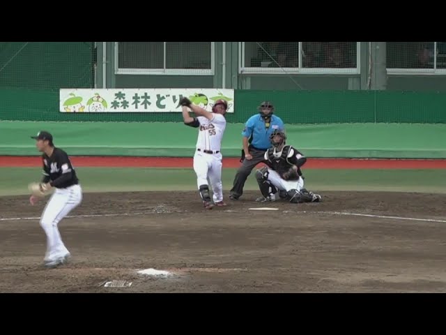 【ファーム】振り抜いた打球はセンター前へ!! イーグルス・安田悠馬の点差を縮めるタイムリーヒット!!  2024年6月26日 東北楽天ゴールデンイーグルス 対 千葉ロッテマリーンズ