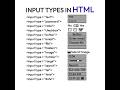 Input types in html | html tags | all html tags list | input tag in html | html tutorial | #shorts