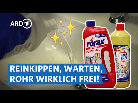 Abfluss verstopft? Rohrreinigungs-Produkte im Labor-Test | Marktcheck SWR