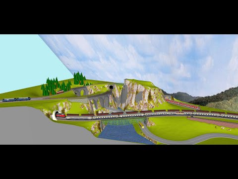 Gleisplan Spur H0 680 * 420 cm Dachgeschoß, Peco Code 75. ZS_Sequ, Verteilerkreisel, Gleiswechsel-B,