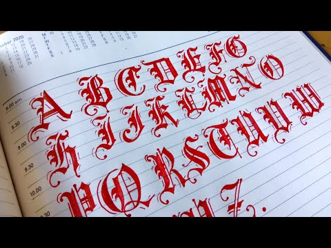 How to Gothic Calligraphy Alphabets From A to Z 2021 | Black Letters Calligraphy